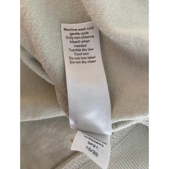 Athleta Women's S Shadow Olive Green Cream Sundown Dip Dye Sweatshirt - Picture 6 of 9